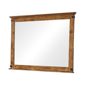 Brenner Rectangular Dresser Mirror Rustic Honey Half Price Furniture