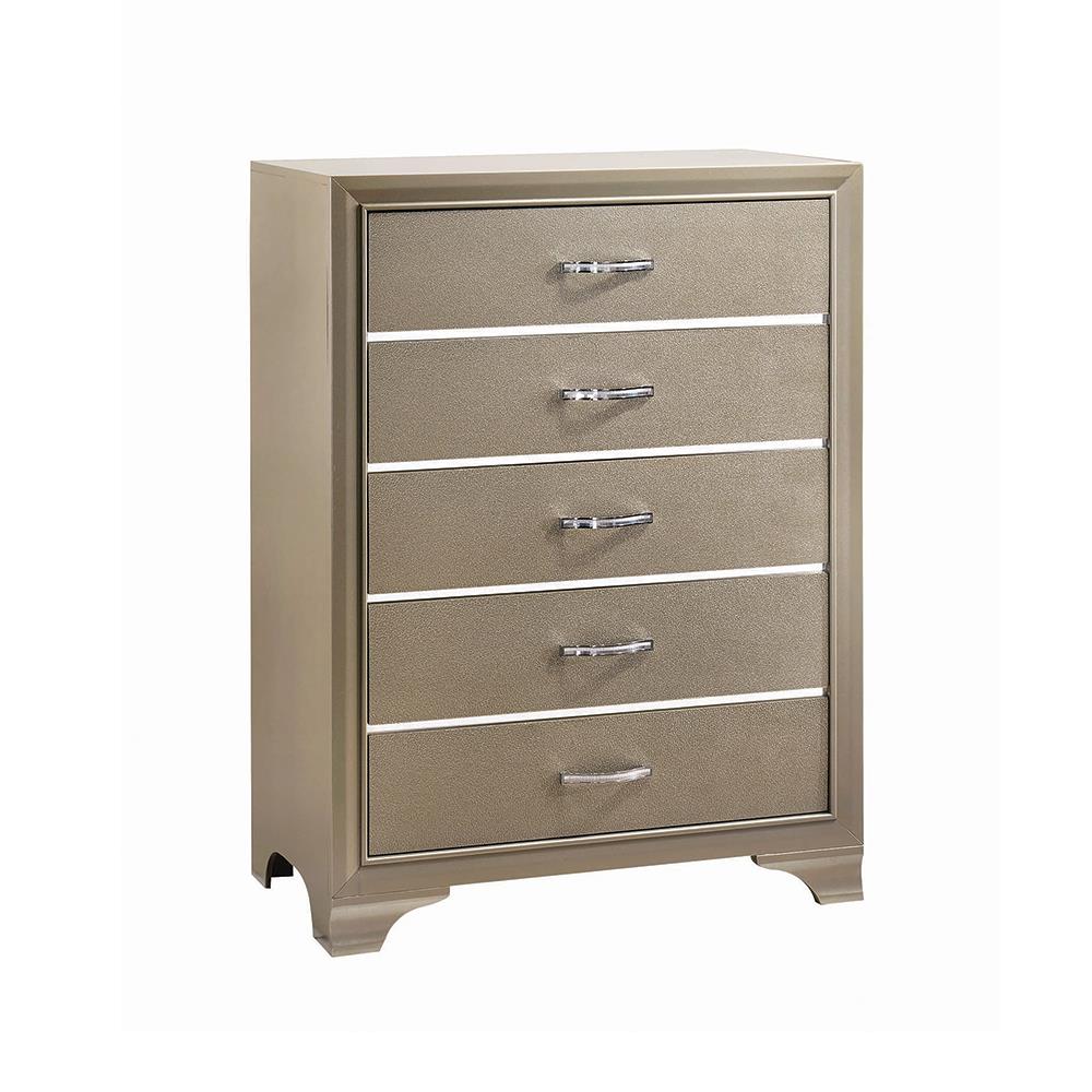 Beaumont 5-drawer Rectangular Chest Champagne  Half Price Furniture