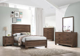 Brandon 4-piece Full Panel Bedroom Set Medium Warm Brown Half Price Furniture