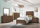 Brandon 4-piece Twin Panel Bedroom Set Medium Warm Brown Half Price Furniture