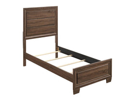 Brandon Twin Panel Bed Medium Warm Brown Half Price Furniture