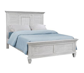 Franco Eastern King Panel Bed Antique White Half Price Furniture