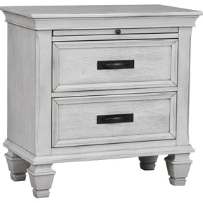 Franco 2-drawer Nightstand Antique White Half Price Furniture