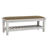 Franco Bench Brown and Antique White Half Price Furniture