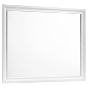 Barzini Rectangle Dresser Mirror White Half Price Furniture