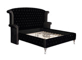 Deanna Queen Tufted Upholstered Bed Black Half Price Furniture