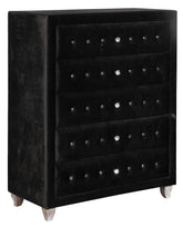 Deanna Deanna 5-drawer Rectangular Chest Black Half Price Furniture