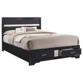 Miranda Queen 2-drawer Storage Bed Black Half Price Furniture