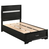 Miranda Twin Storage Bed Black Half Price Furniture