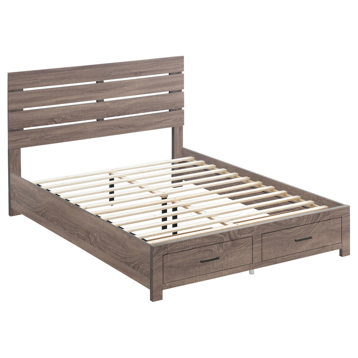 Brantford Queen Storage Bed Barrel Oak  Half Price Furniture