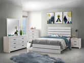 Brantford 4-piece Eastern King Panel Bedroom Set Coastal White Half Price Furniture