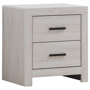 Brantford 2-drawer Nightstand Coastal White Half Price Furniture