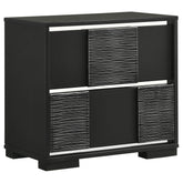 Blacktoft 2-drawer Nightstand Black Half Price Furniture