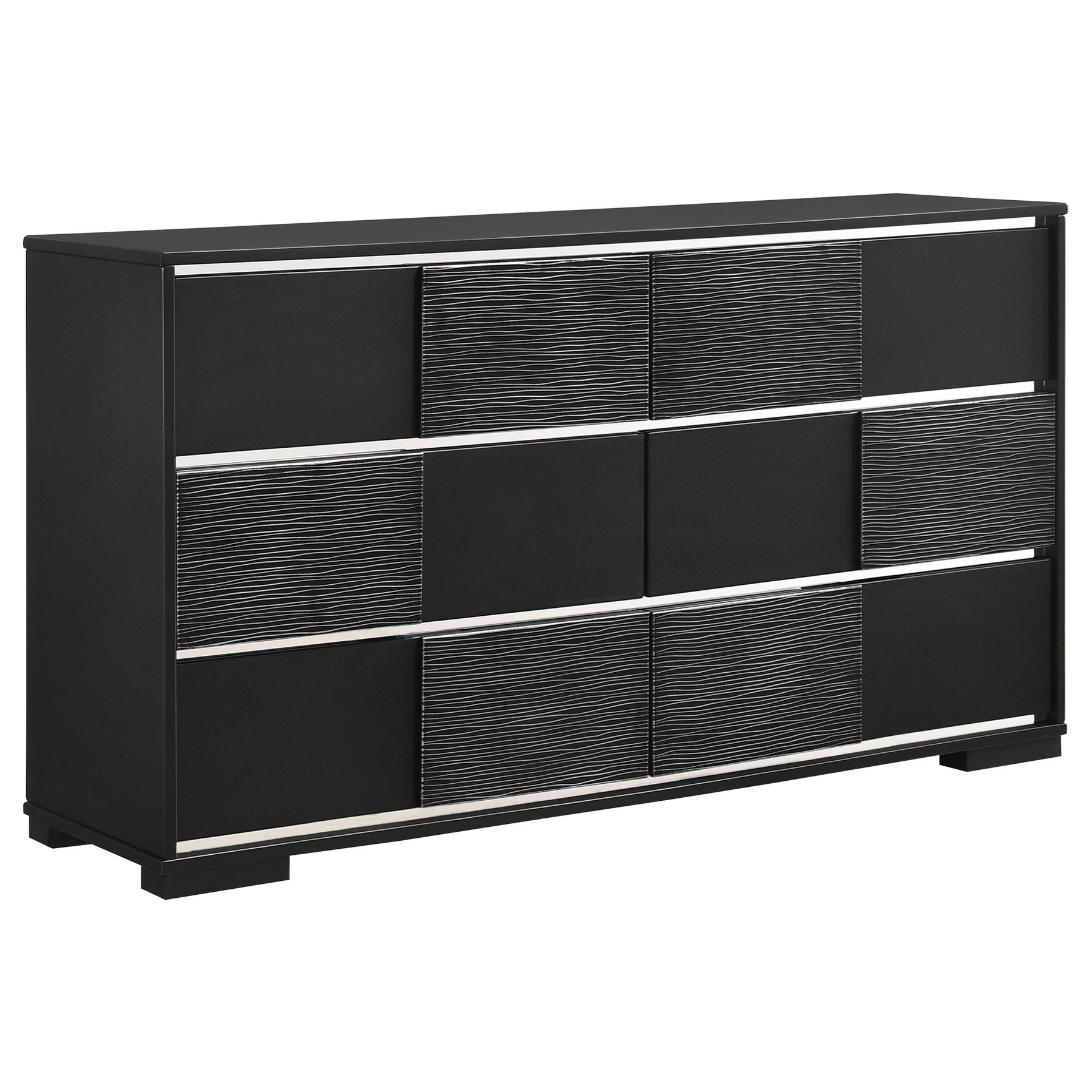 Blacktoft 6-drawer Dresser Black Half Price Furniture