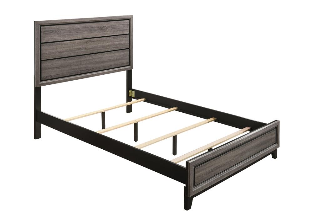 Watson Full Panel Bed Grey Oak  Half Price Furniture