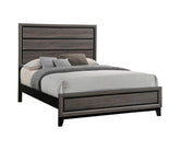 Watson California King Panel Bed Grey Oak and Black Half Price Furniture