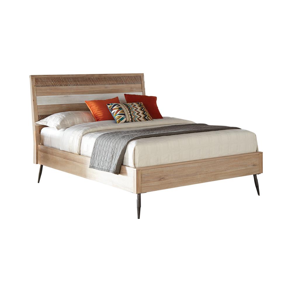 Marlow Eastern King Platform Bed Rough Sawn Multi  Half Price Furniture