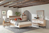 Marlow 4-piece California King Bedroom Set Rough Sawn Multi Half Price Furniture