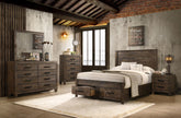 Woodmont 5-piece Eastern King Platform Bedroom Set Rustic Golden Brown Half Price Furniture