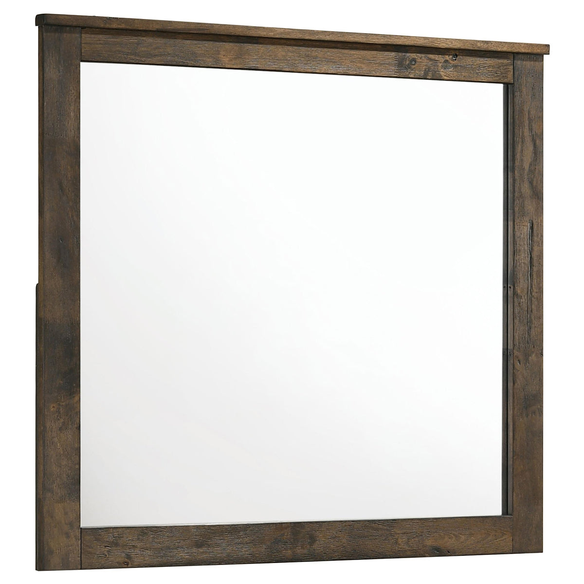 Woodmont Rectangle Dresser Mirror Rustic Golden Brown Half Price Furniture