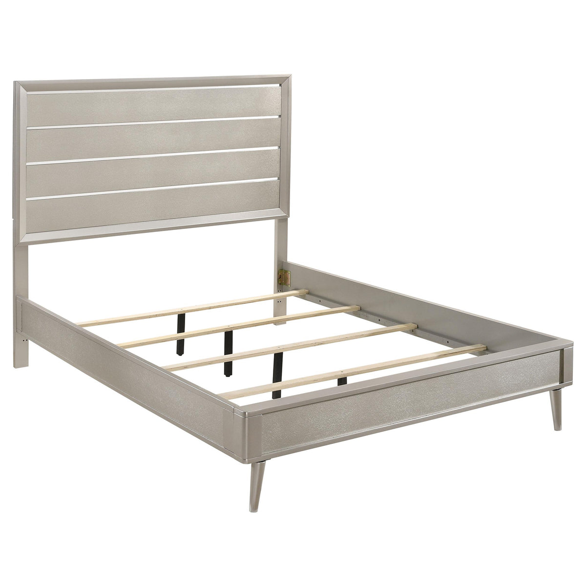 Ramon Eastern King Panel Bed Metallic Sterling  Half Price Furniture