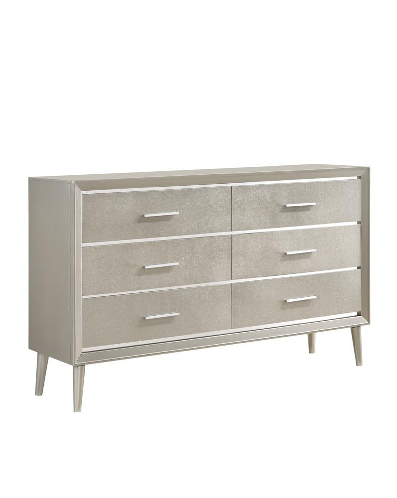 Ramon 6-drawer Dresser Metallic Sterling Half Price Furniture