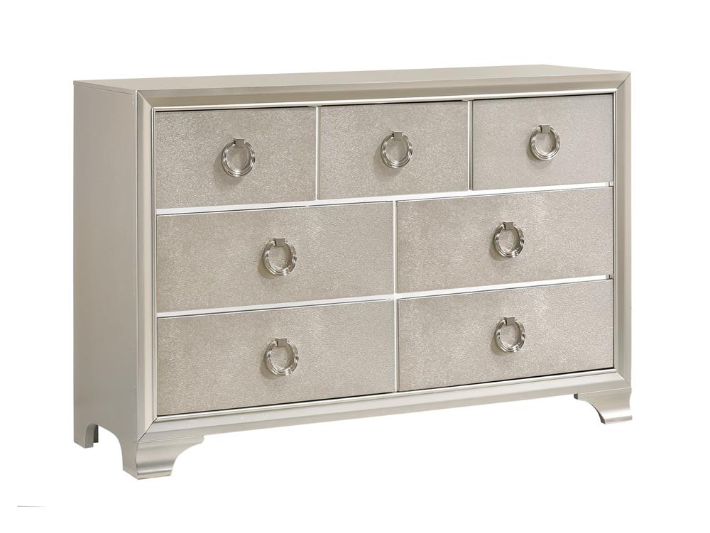 Salford 7-drawer Dresser Metallic Sterling Half Price Furniture