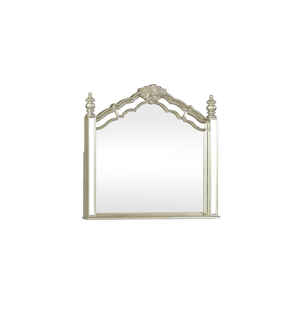 Heidi Arched Dresser Mirror Metallic Platinum  Half Price Furniture