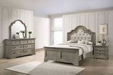 Manchester Bedroom Set with Upholstered Arched Headboard Wheat Half Price Furniture