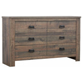 Frederick 6-drawer Dresser Weathered Oak  Half Price Furniture