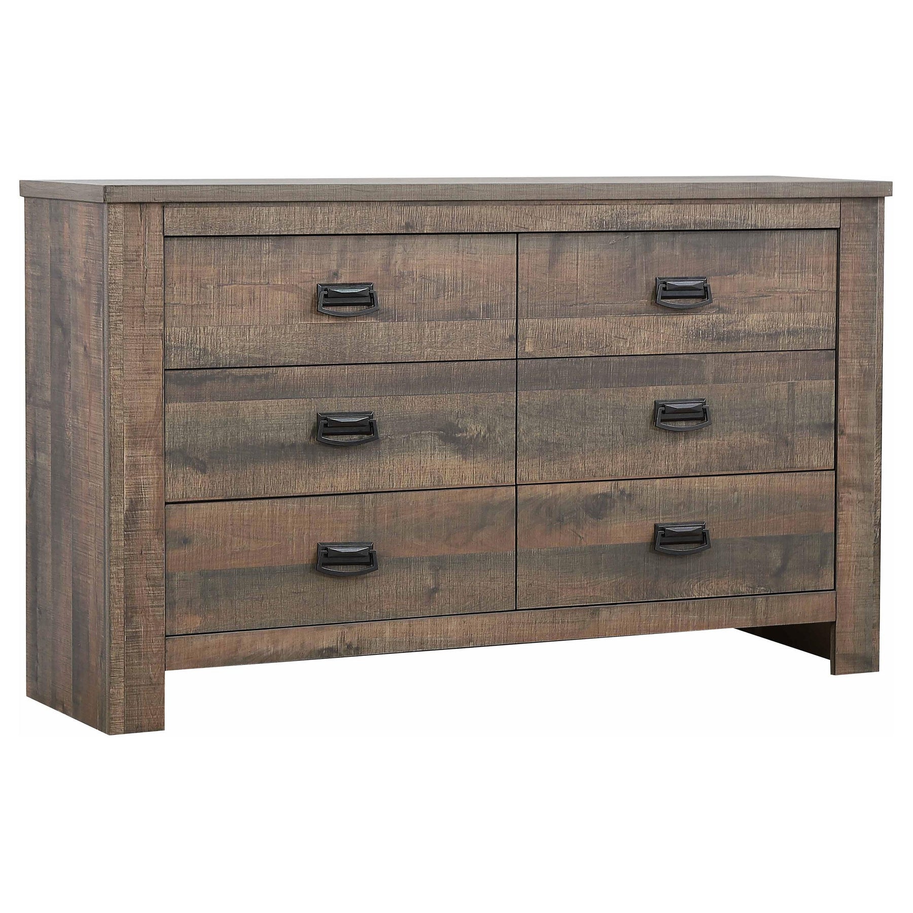 Frederick 6-drawer Dresser Weathered Oak Half Price Furniture