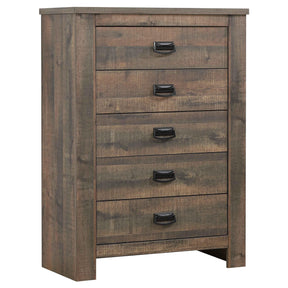 Frederick 5-drawer Chest Weathered Oak Half Price Furniture