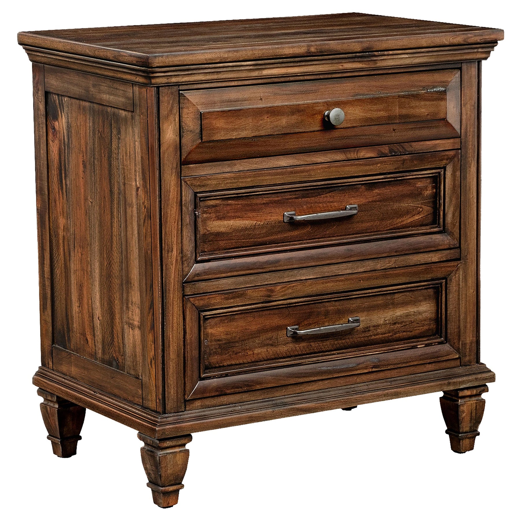 Avenue 3-drawer Nightstand Weathered Burnished Brown  Half Price Furniture