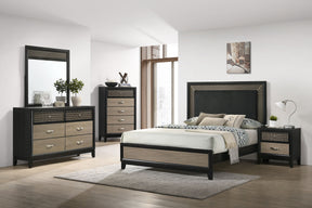 Valencia Bedroom Set Light Brown and Black - Half Price Furniture