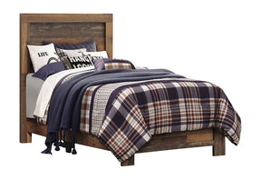 Sidney Twin Panel Bed Rustic Pine Half Price Furniture