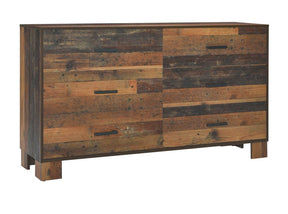 Sidney 6-drawer Dresser Rustic Pine Half Price Furniture