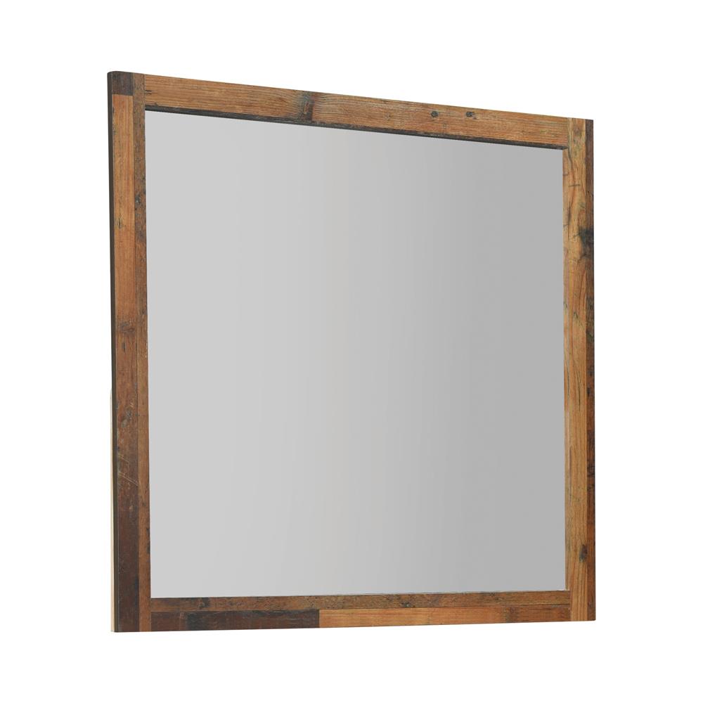 Sidney Square Dresser Mirror Rustic Pine  Half Price Furniture