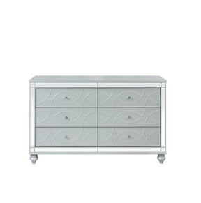 Gunnison 6-drawer Dresser Silver Metallic Half Price Furniture