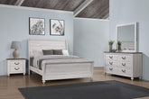 Stillwood 4-piece Queen Panel Bedroom Set Vintage Linen Half Price Furniture