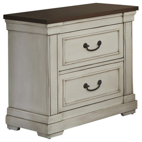 Hillcrest 2-drawer Nightstand Dark Rum and White  Half Price Furniture