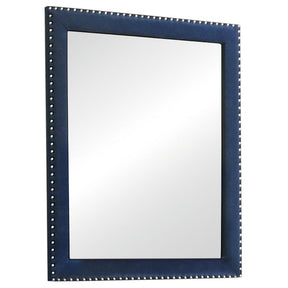 Melody Rectangular Upholstered Dresser Mirror Pacific Blue Half Price Furniture