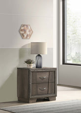 Janine 2-drawer Nightstand Grey Half Price Furniture