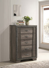 Janine 5-drawer Chest Grey Half Price Furniture