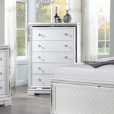 Eleanor Rectangular 5-drawer Chest White Half Price Furniture