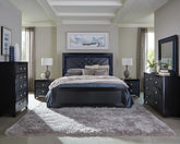 Penelope 4-piece California King Bedroom Set Midnight Star and Black Half Price Furniture