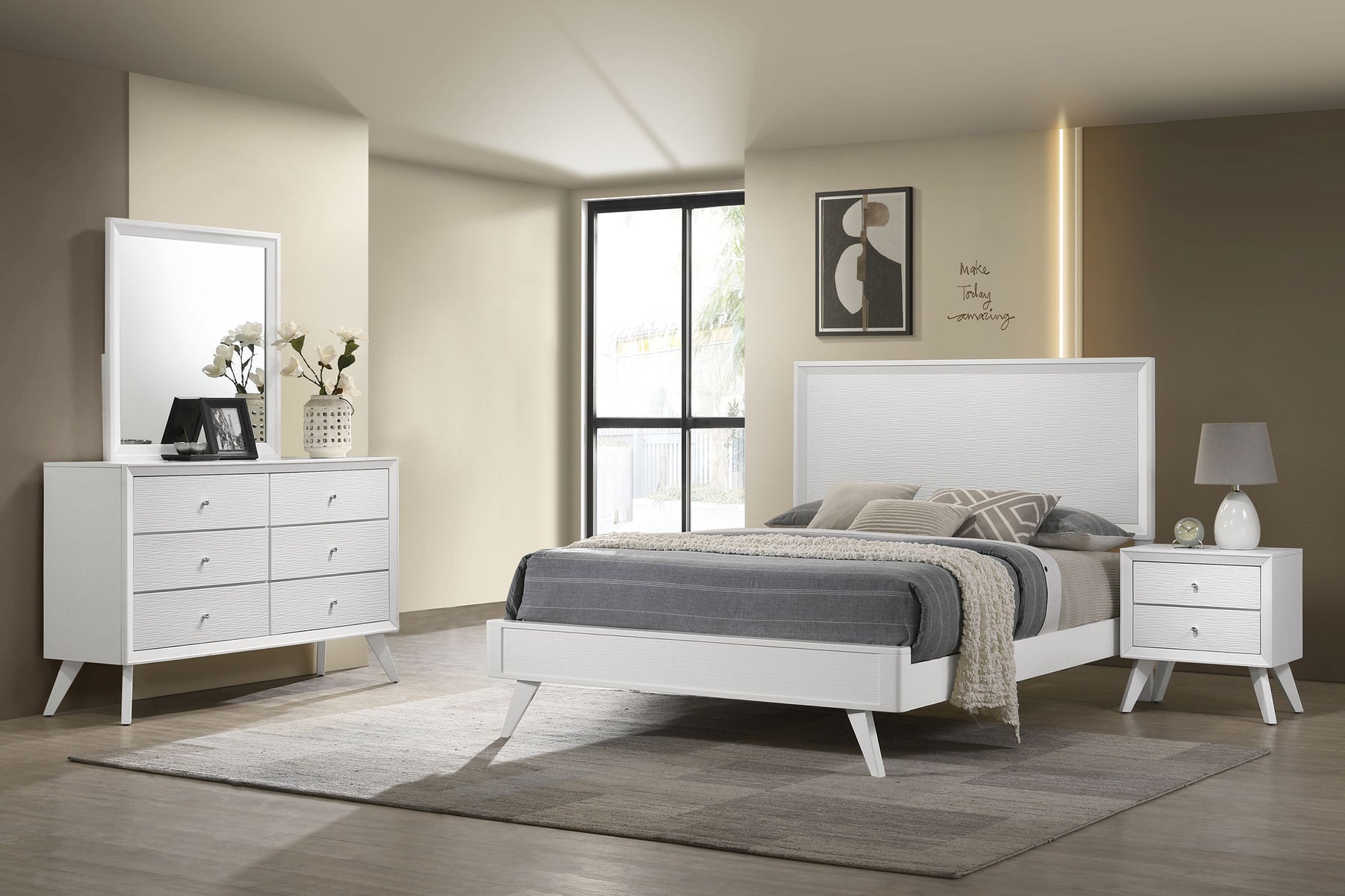 Janelle Bedroom Set White - Half Price Furniture