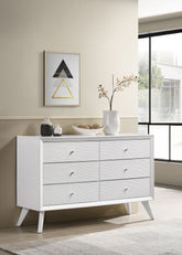 Janelle 6-drawer Dresser White Half Price Furniture