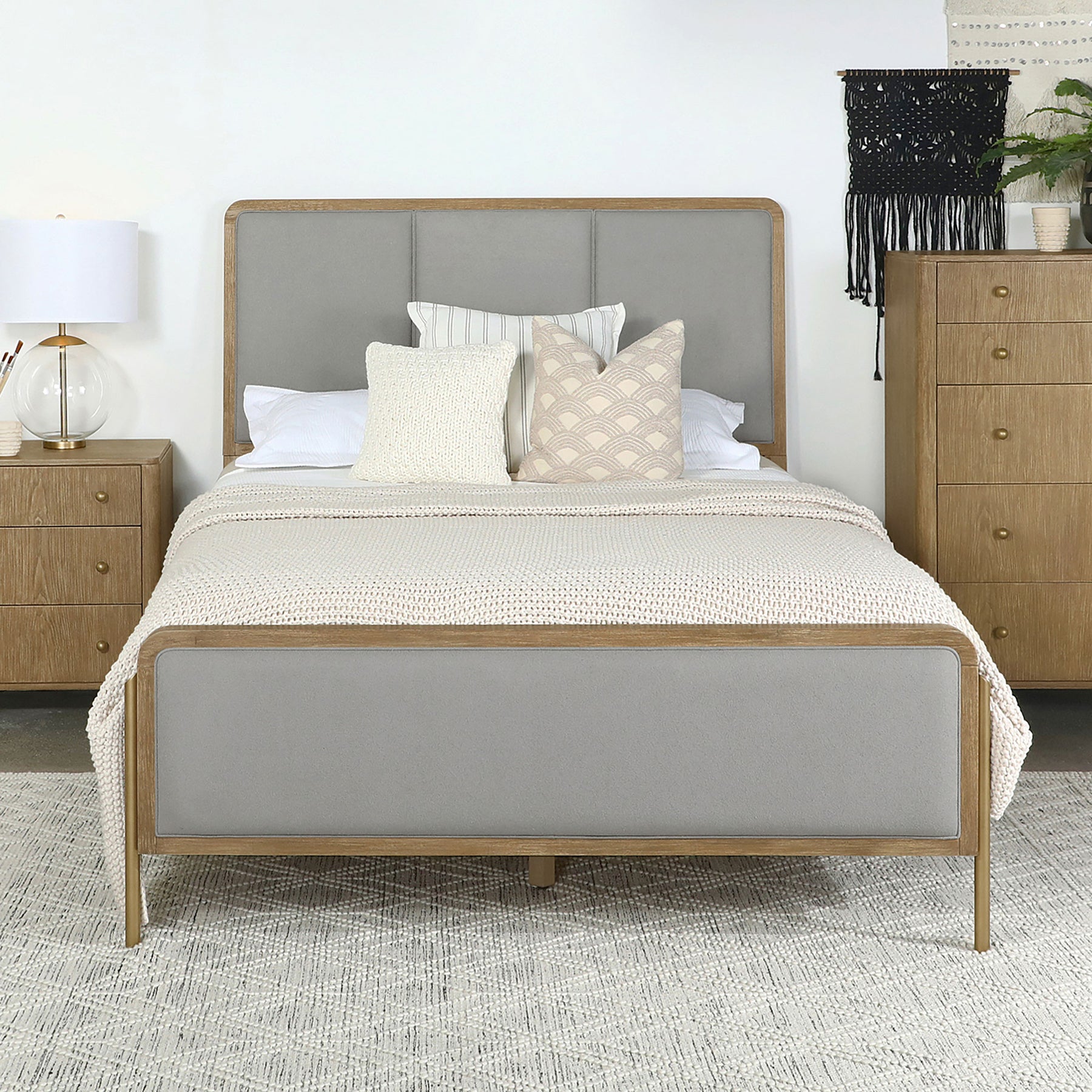 Arini Upholstered Panel Bed - Half Price Furniture