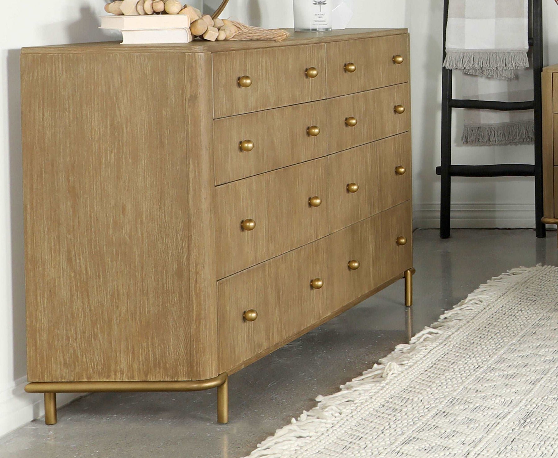 Arini 8-drawer Dresser Sand Wash Half Price Furniture