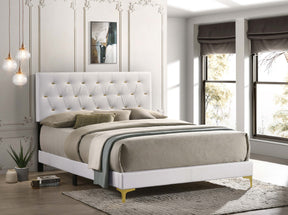 Kendall Tufted Upholstered Panel Bed White Half Price Furniture